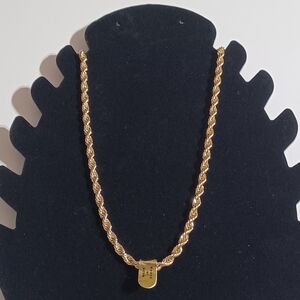 Source Unknown Twisted Gold Chain Necklace